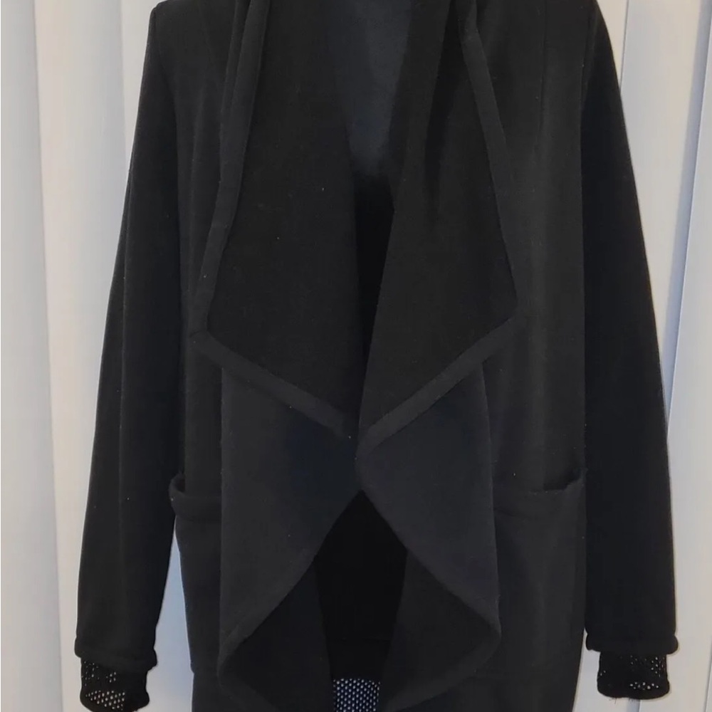 Fabletics Black Eugina Oversized Open Front Jacket - image 5